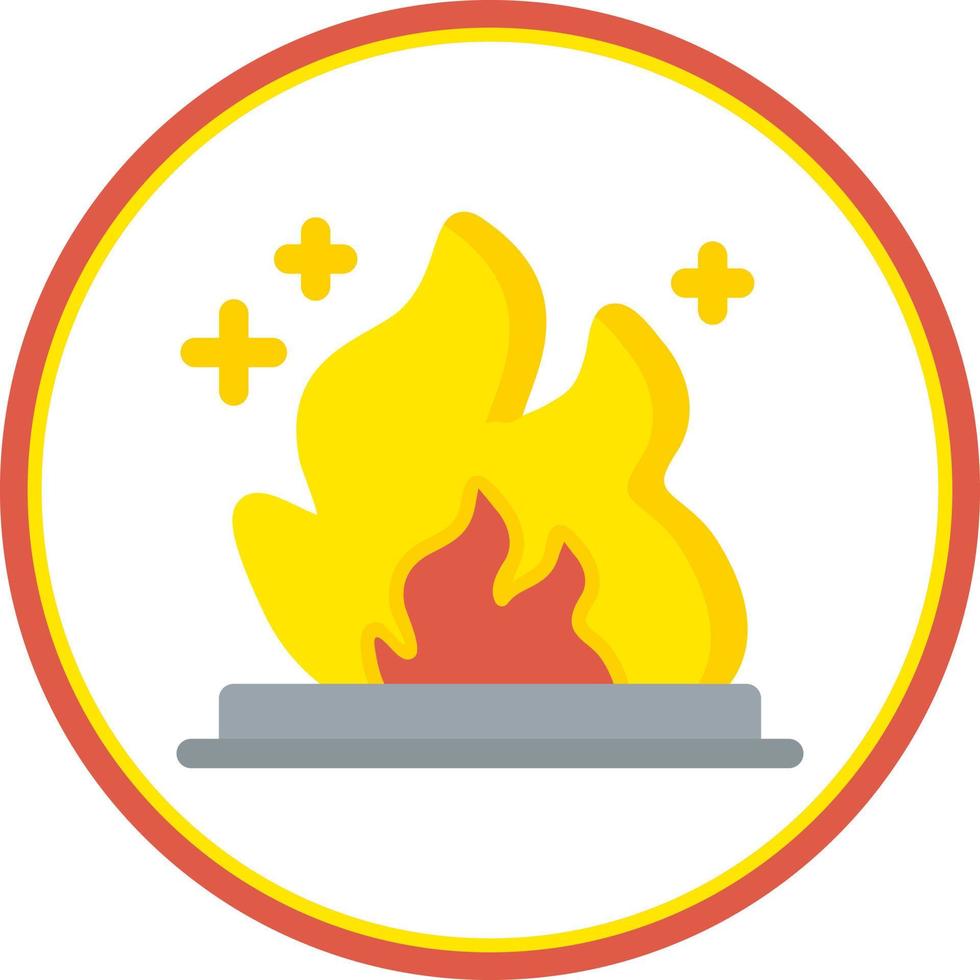 ícone plano de energia de fogo vetor