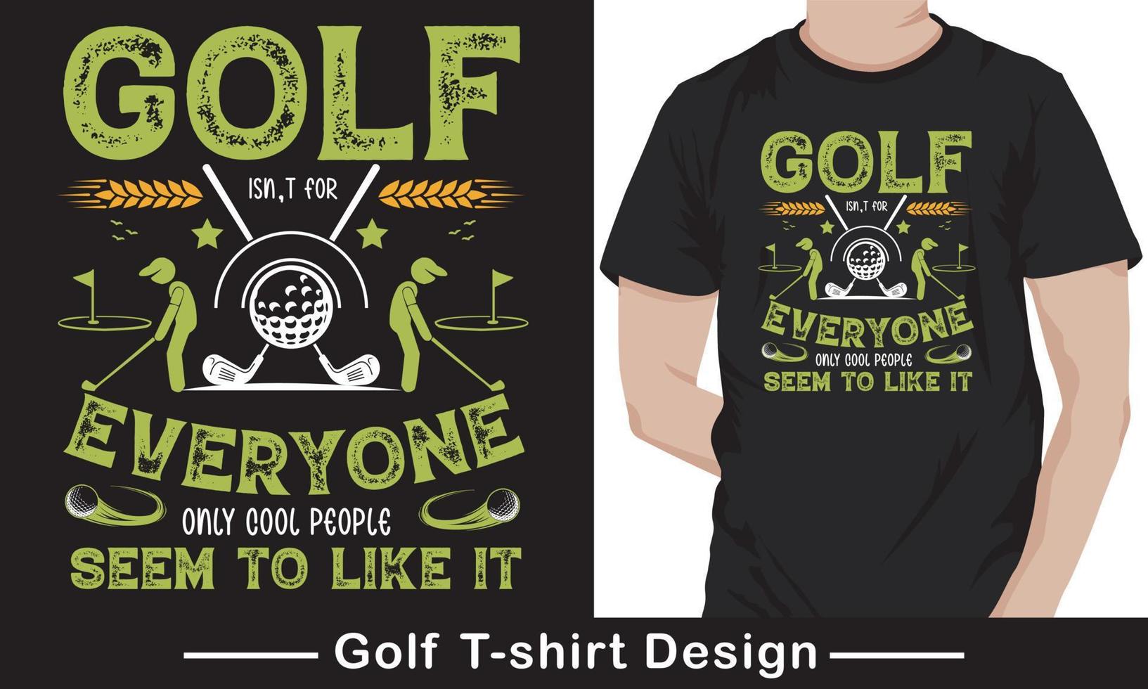 modelo gráfico de design de camiseta de golfe vetor grátis