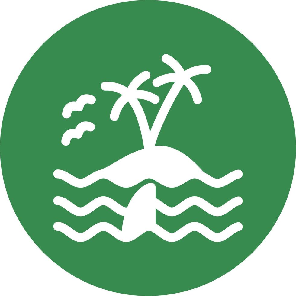 ícone de glifo de paisagem da ilha vetor