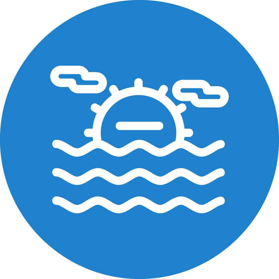 ícone de glifo de paisagem do mar vetor