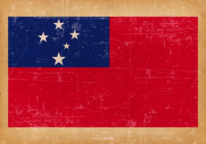 Bandeira de Samoa do Grunge vetor