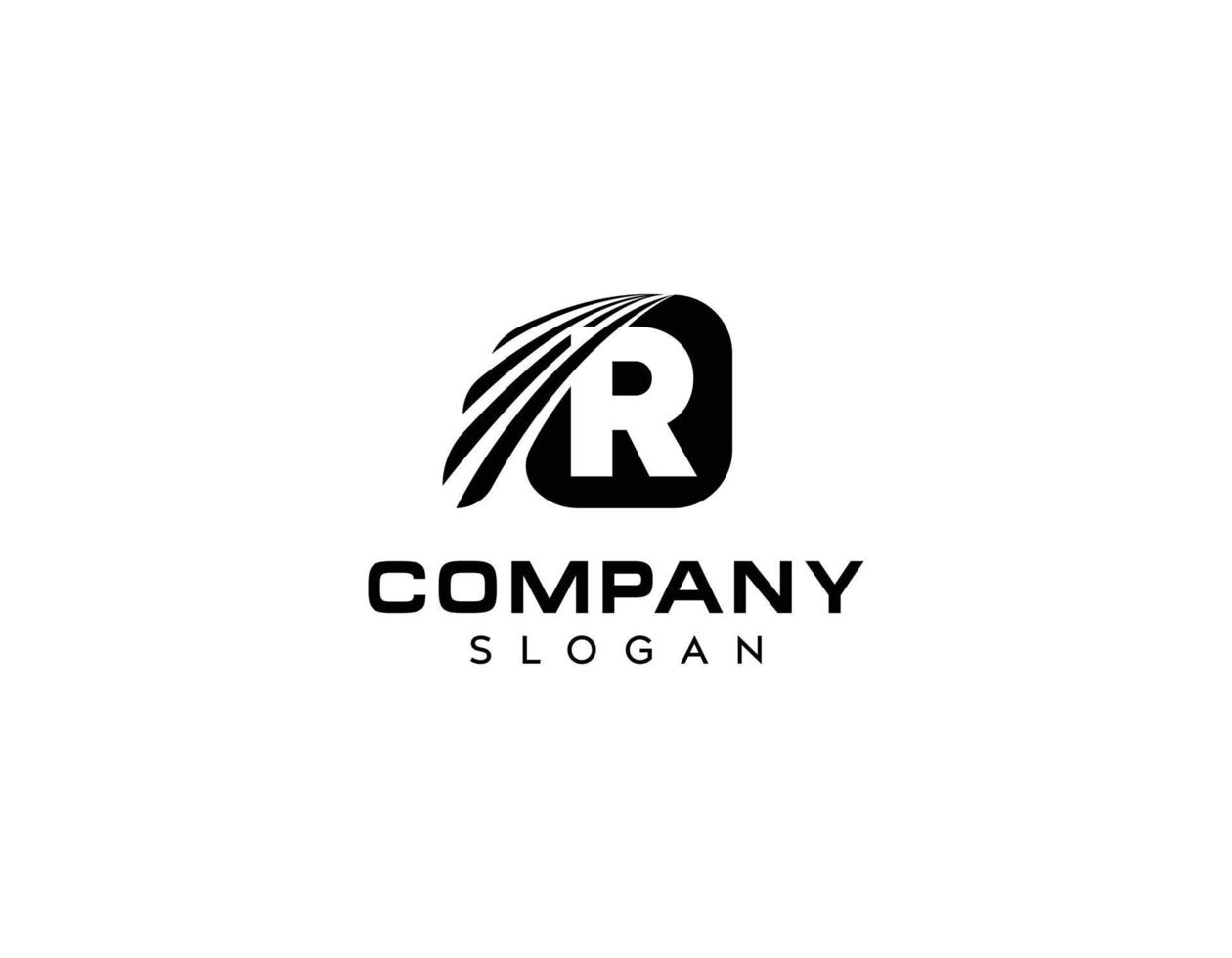 design de logotipo de letra r abstrato, design de logotipo de vetor de letra de tecnologia r, design de ícone de letra de texto r, design de logotipo de texto