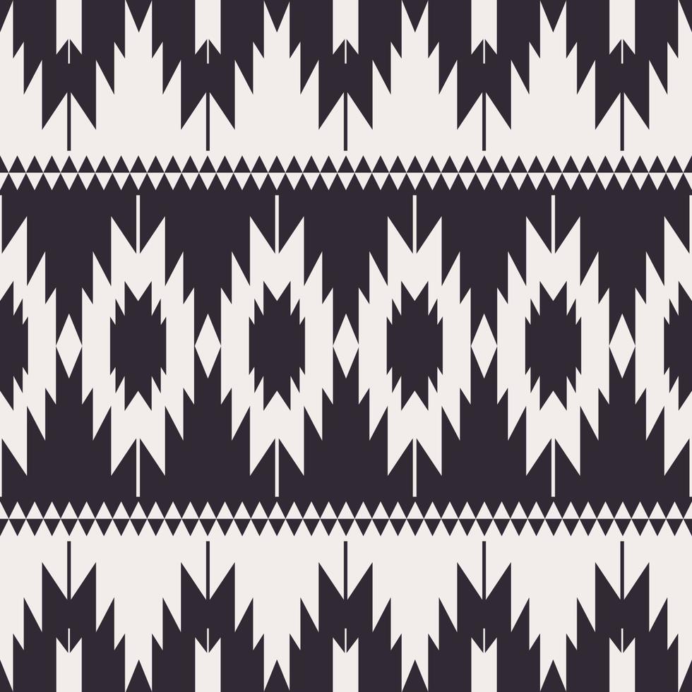 padrão étnico navajo preto e branco. fundo étnico navajo do sudoeste listras preto e branco. uso de padrão boho perfeito para carpete, tapete, tapeçaria, estofamento, elementos de decoração para casa. vetor