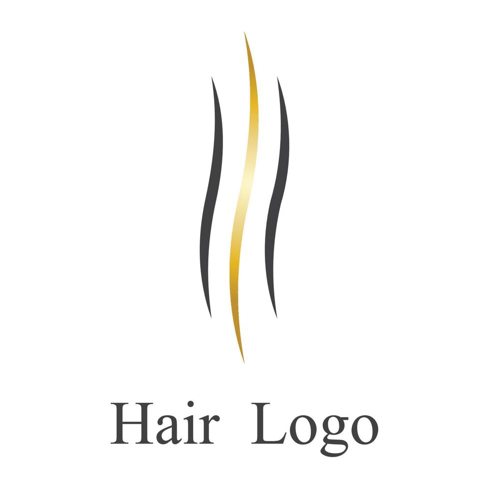 modelo de logotipo de onda de cabelo vetor