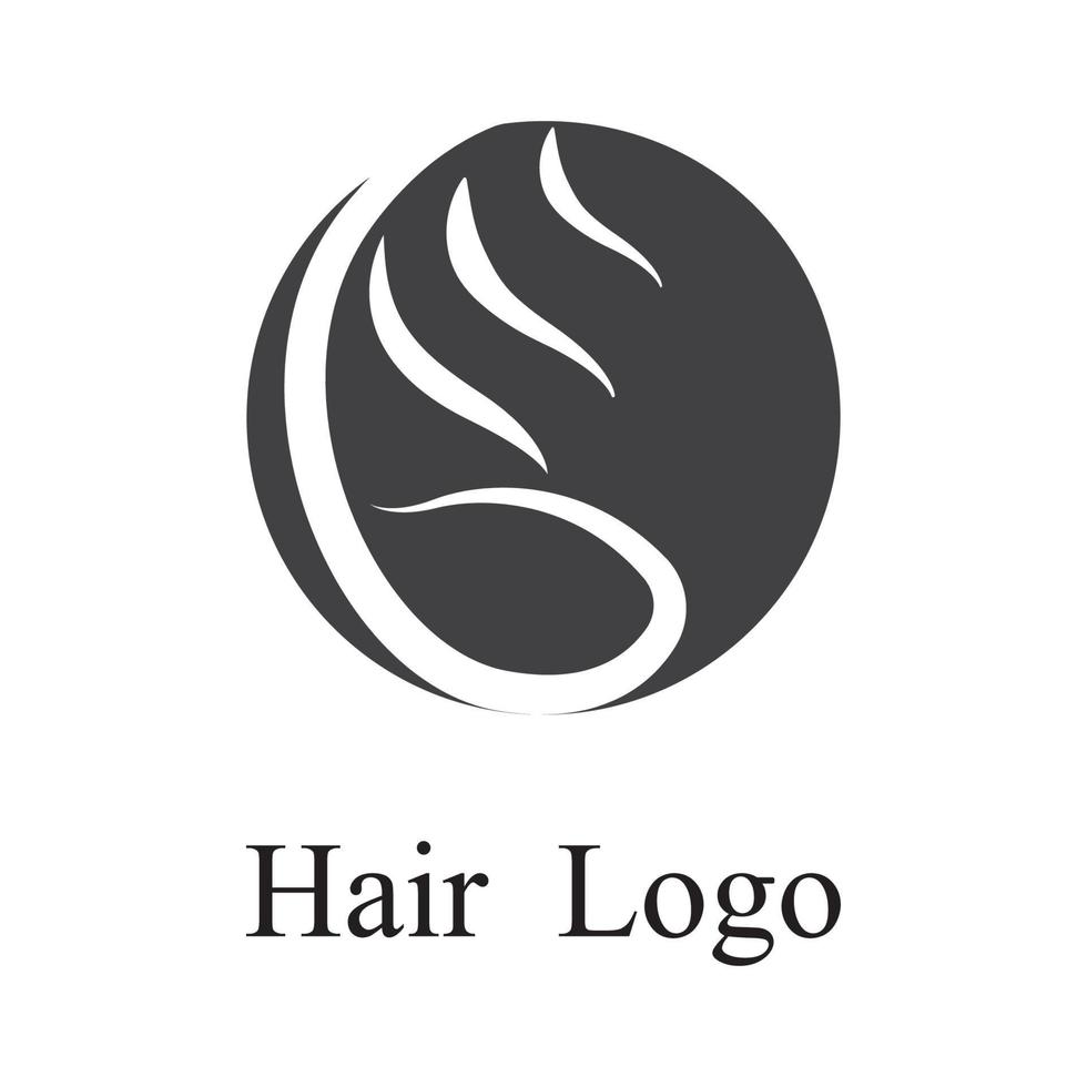 modelo de logotipo de onda de cabelo vetor