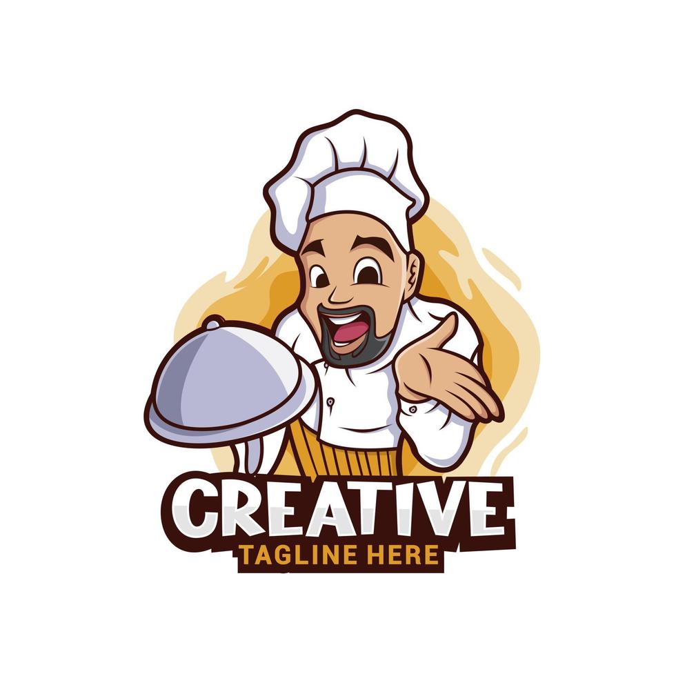 modelo de design de vetor de logotipo de chef