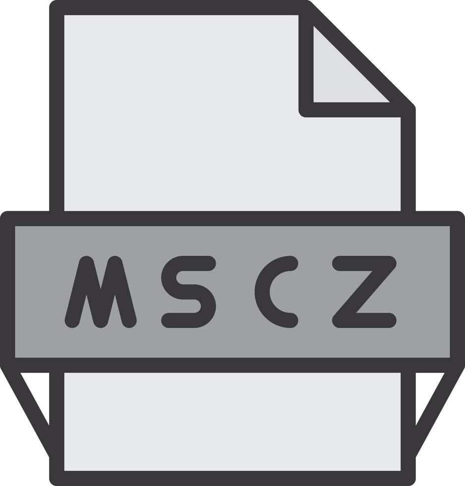 ícone do formato de arquivo mscz vetor
