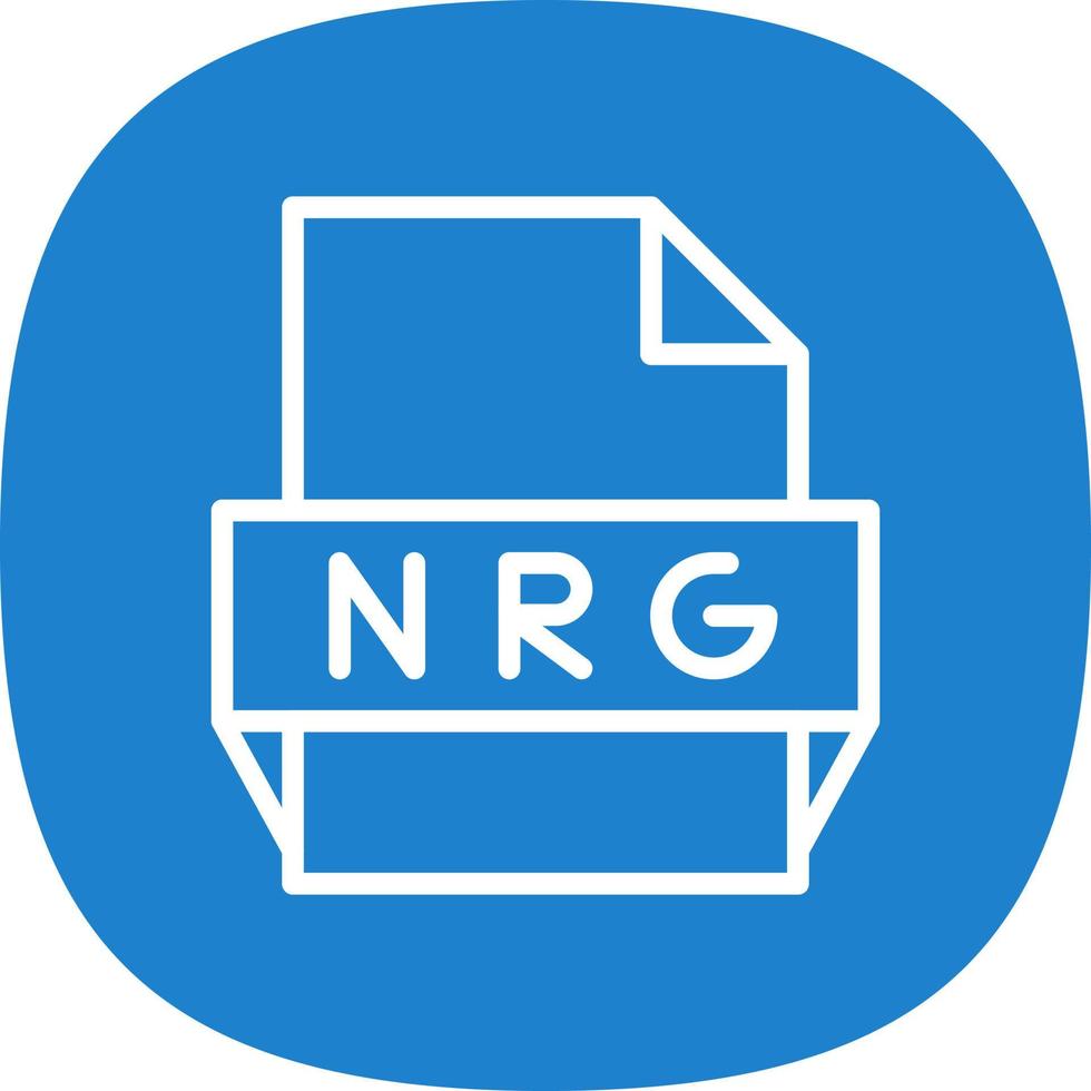 ícone de formato de arquivo nrg vetor