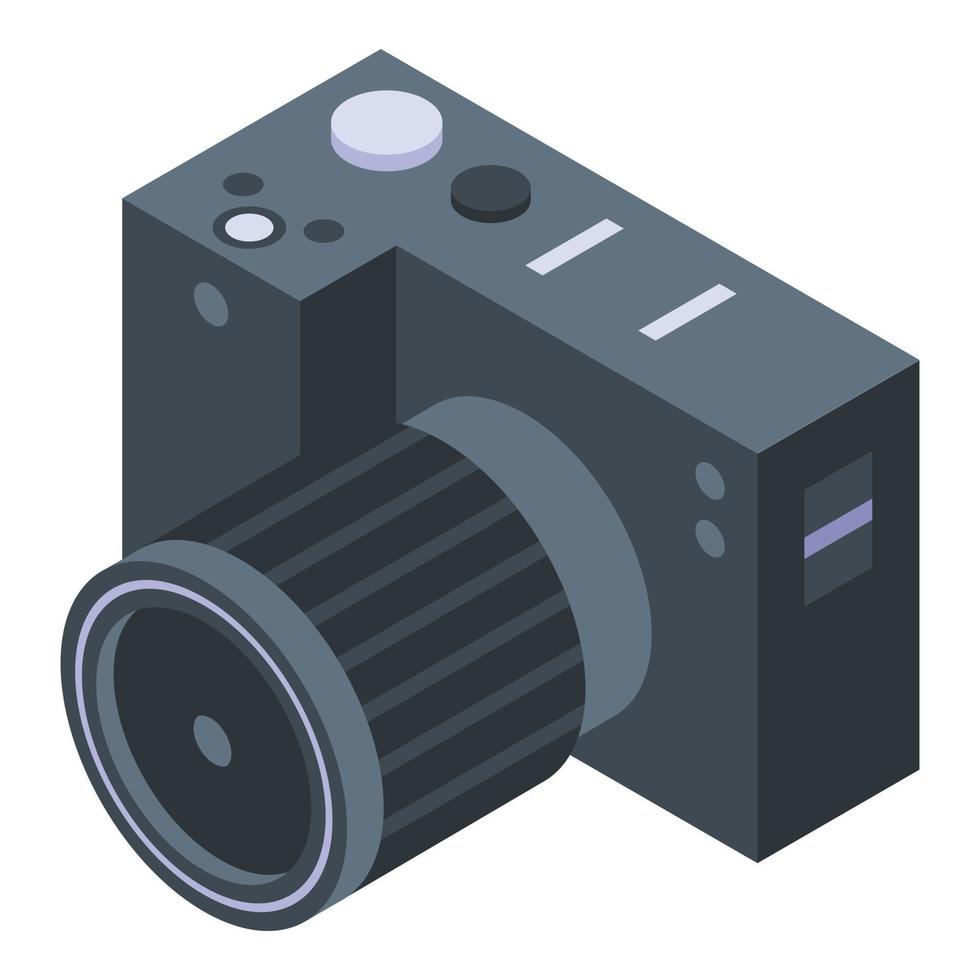 ícone de câmera profissional, estilo isométrico vetor