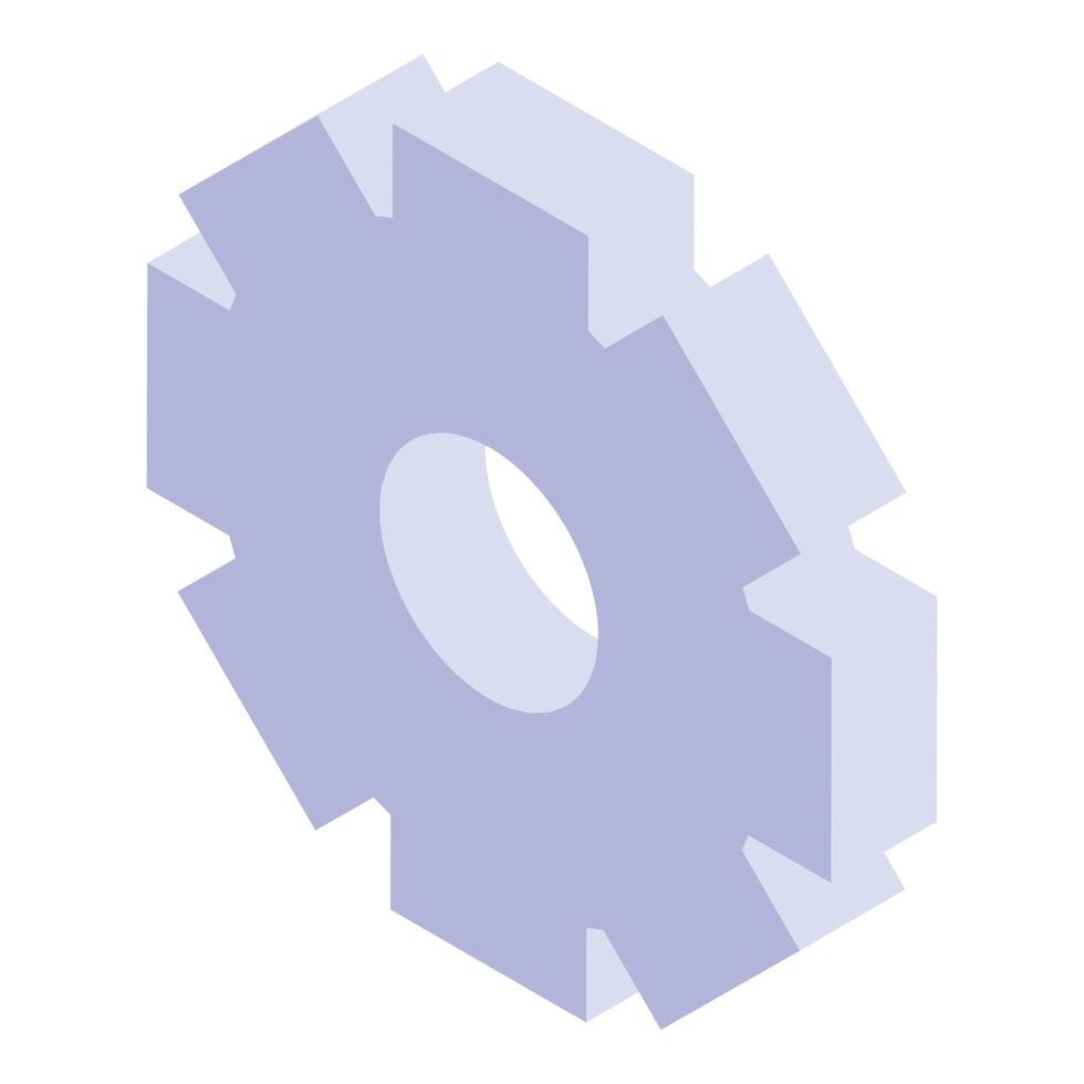 ícone do mecanismo de processo, estilo isométrico vetor