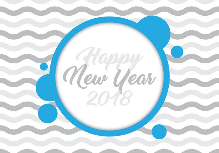 Cartão Ano Novo 2018 vetor