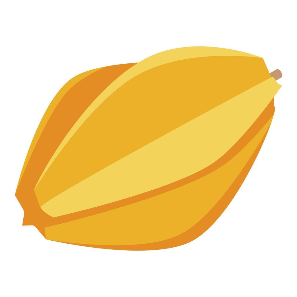 ícone de carambola fresca, estilo isométrico vetor