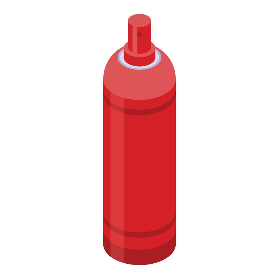 ícone de garrafa de spray de gás, estilo isométrico vetor