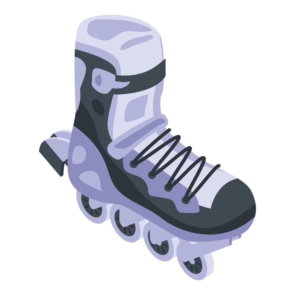 ícone de patins em linha de atividade, estilo isométrico vetor