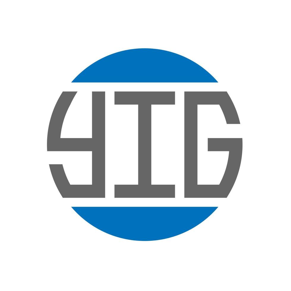 design de logotipo de carta yig em fundo branco. conceito de logotipo de círculo de iniciais criativas yig. design de letras yig. vetor