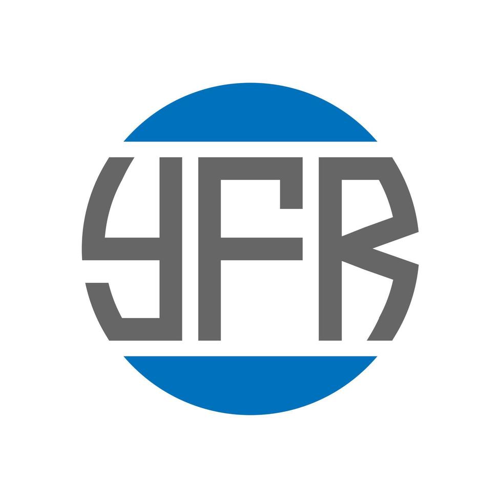 design de logotipo de carta yfr em fundo branco. conceito de logotipo de círculo de iniciais criativas yfr. design de letras yfr. vetor