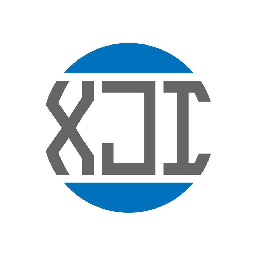 design do logotipo da letra xji em fundo branco. xji iniciais criativas circundam o conceito de logotipo. design de letras xji. vetor