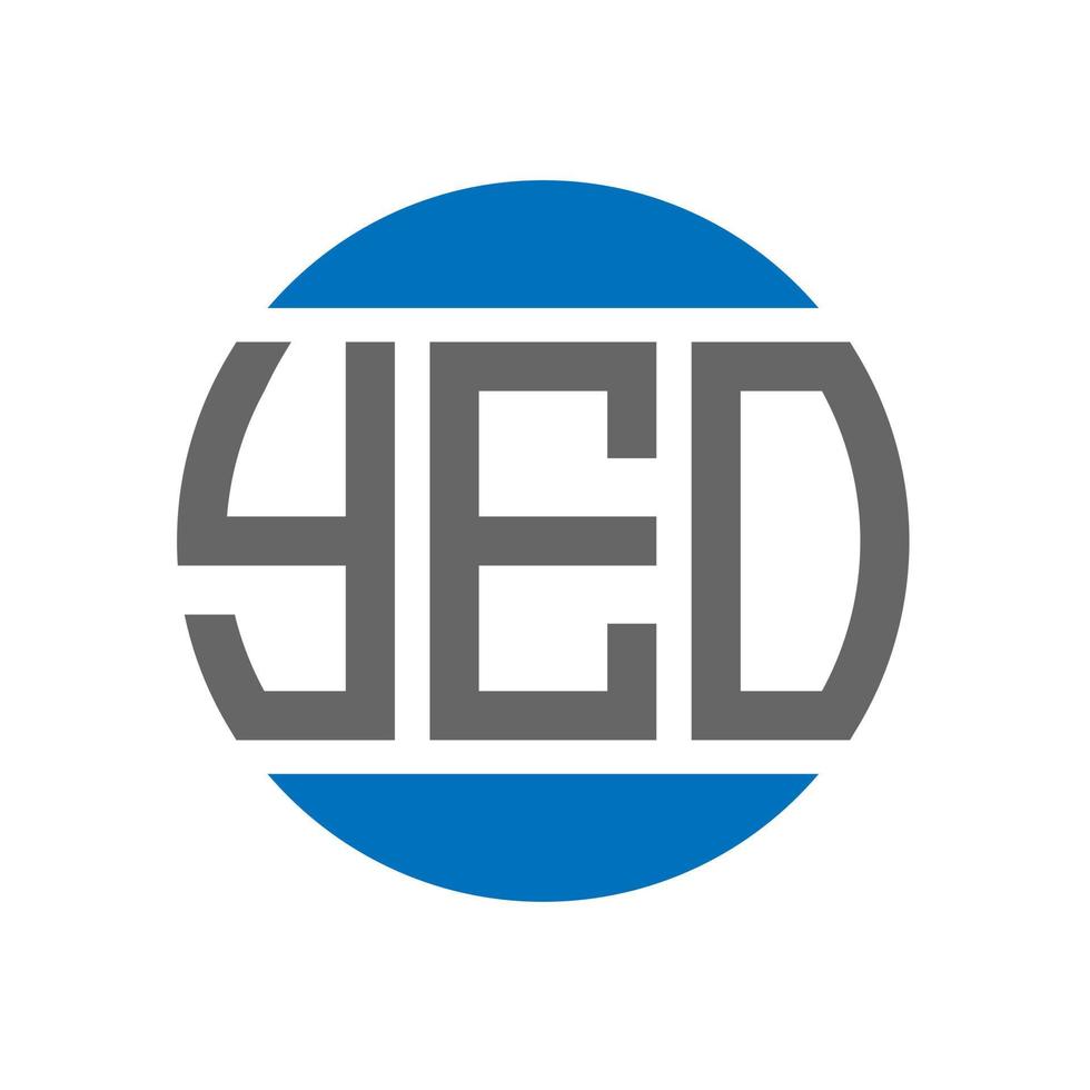 design de logotipo de carta yeo em fundo branco. conceito de logotipo de círculo de iniciais criativas yeo. design de letras yeo. vetor