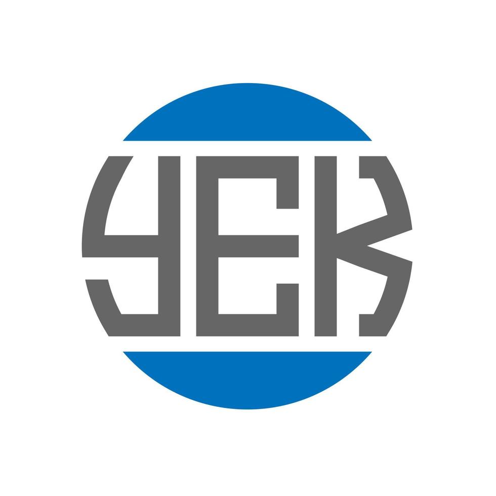 design do logotipo da carta xek em fundo branco. conceito de logotipo de círculo de iniciais criativas xek. design de letras xek. vetor