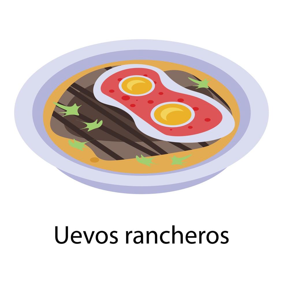 ícone de rancheros mexicanos, estilo isométrico vetor