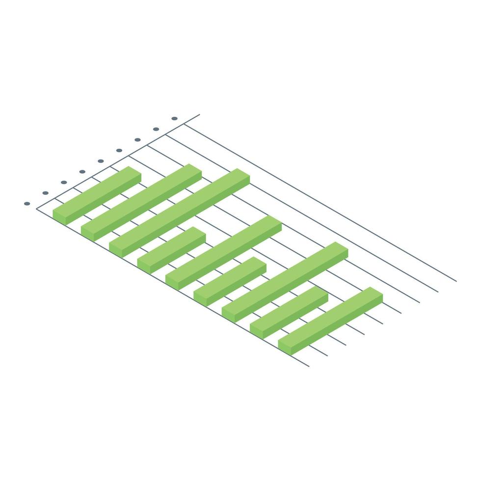 ícone do gráfico de finanças, estilo isométrico vetor