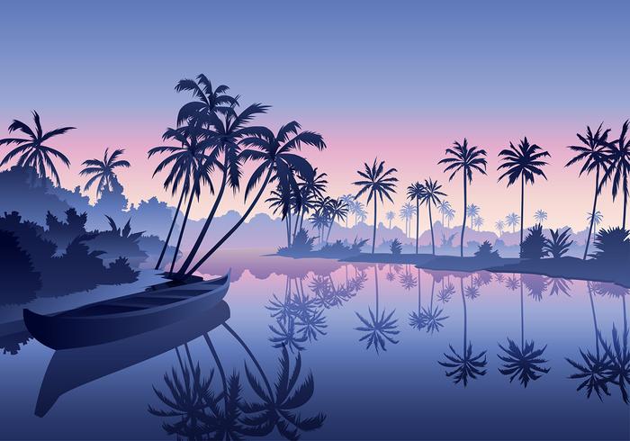 Kerala backwater free vector