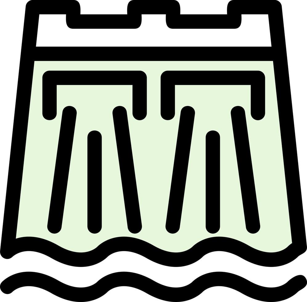 ícone de glifo de barragem vetor