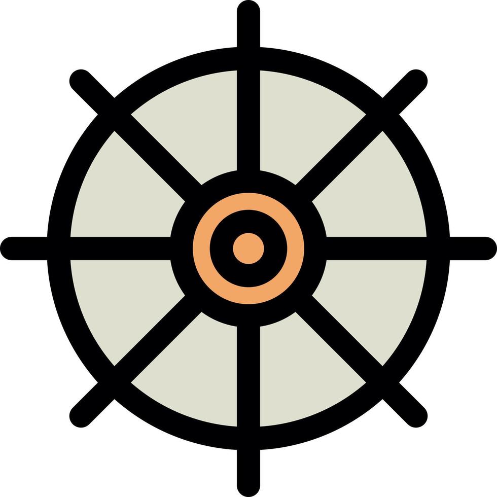 design de ícone de vetor de roda náutica