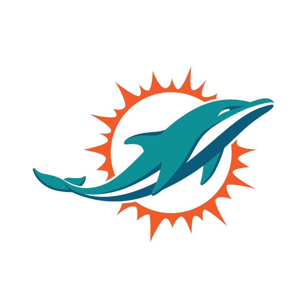 logotipo dos miami dolphins em fundo transparente vetor