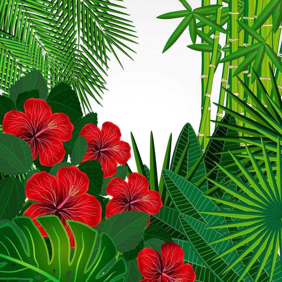 fundo de design floral tropical. vetor