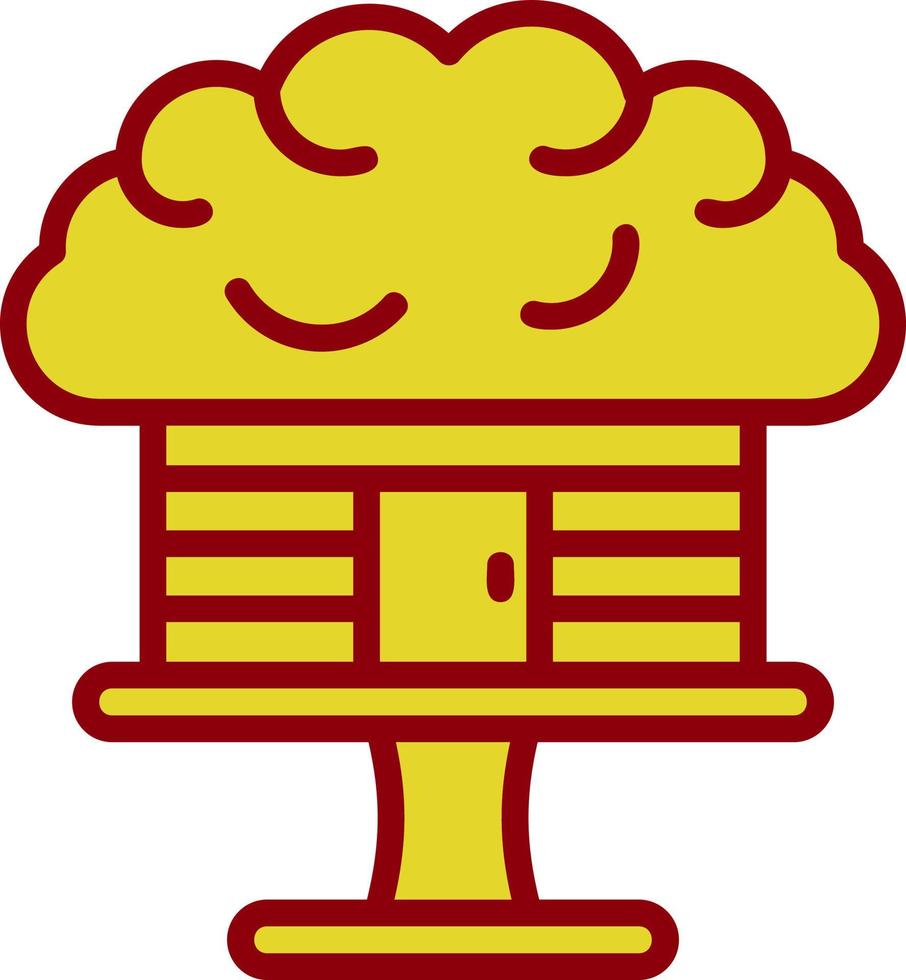 design de ícone de vetor de casa na árvore