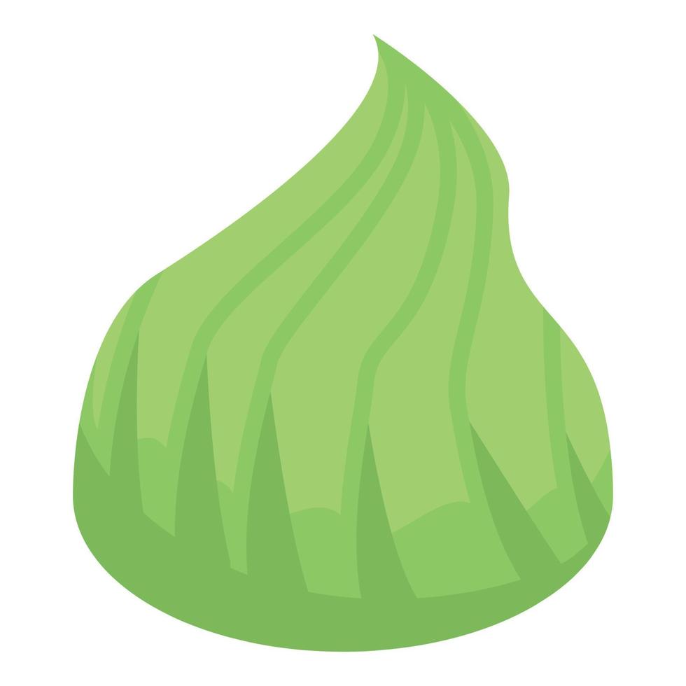 ícone de wasabi verde, estilo isométrico vetor