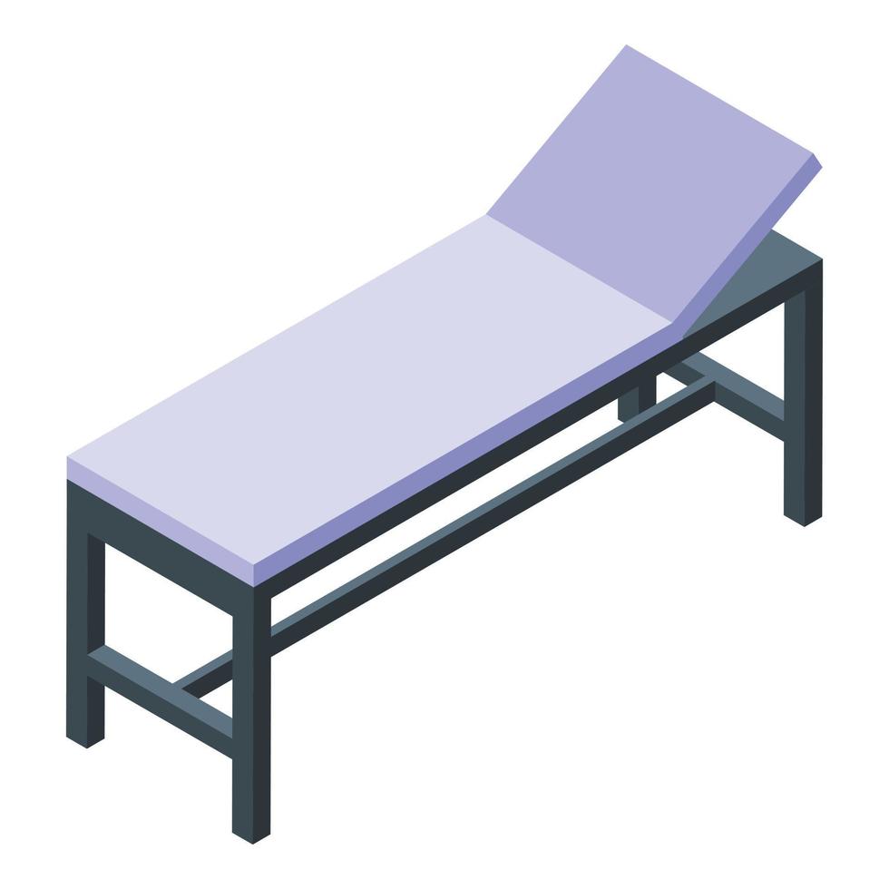 vetor isométrico do ícone da cama do ultrassom. scanner de clínica