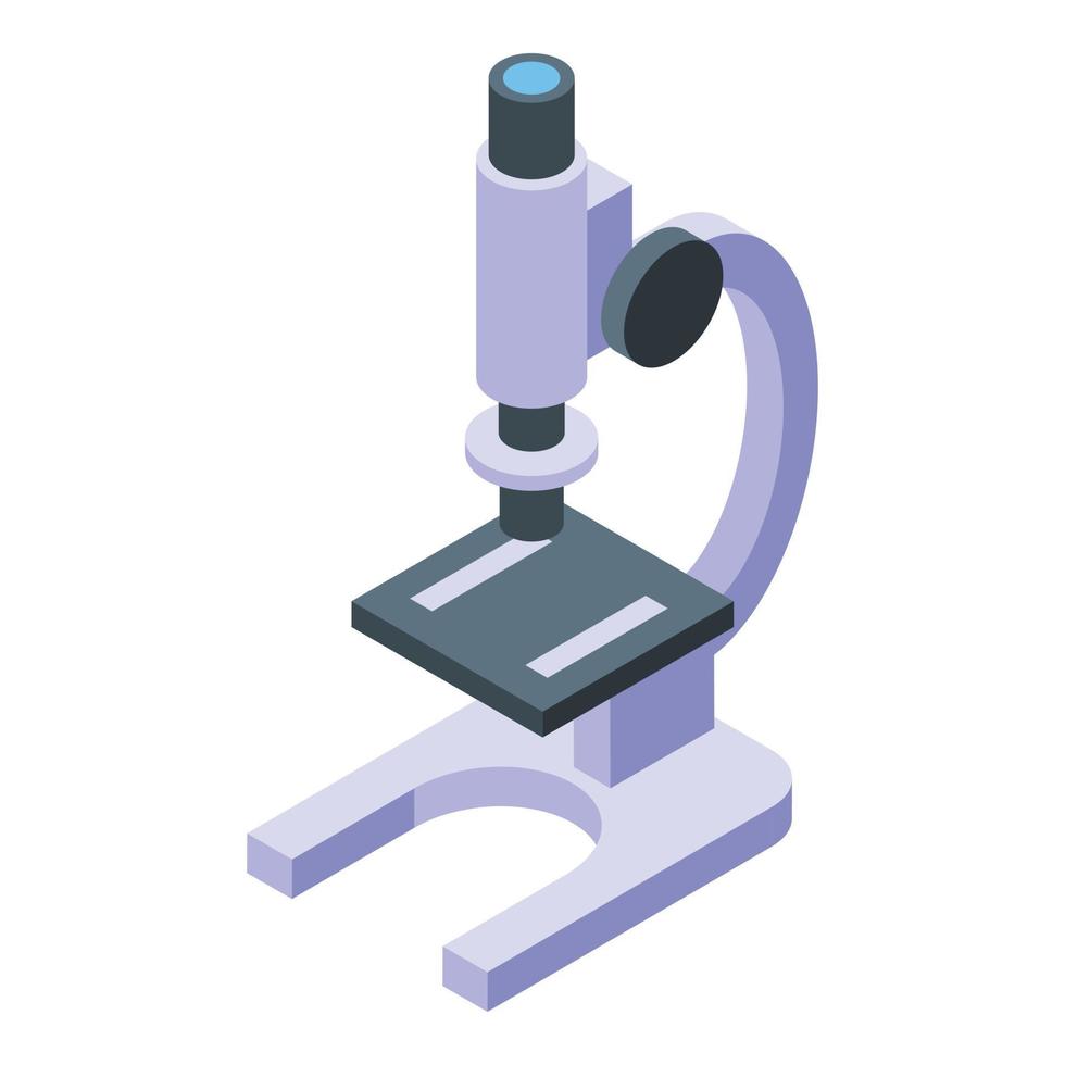 vetor isométrico do ícone do microscópio escolar. dinheiro de negócios