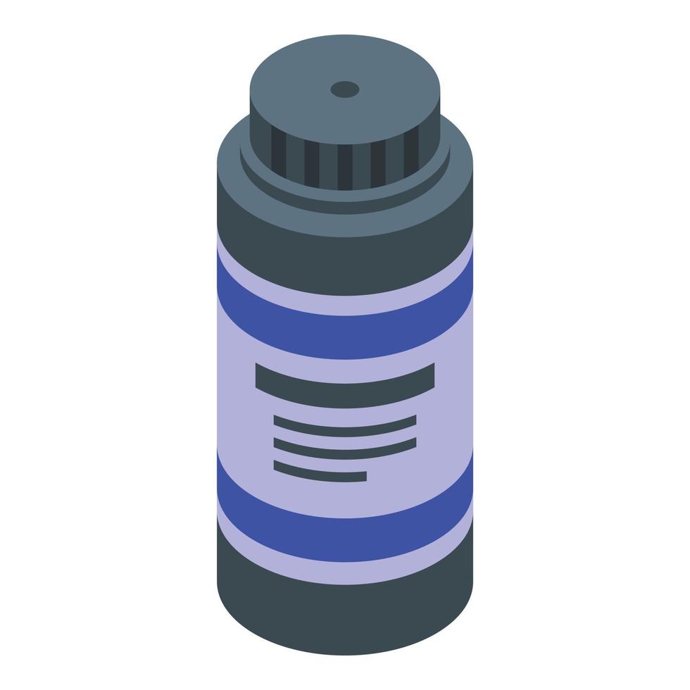 ícone de impressão digital de garrafa, estilo isométrico vetor