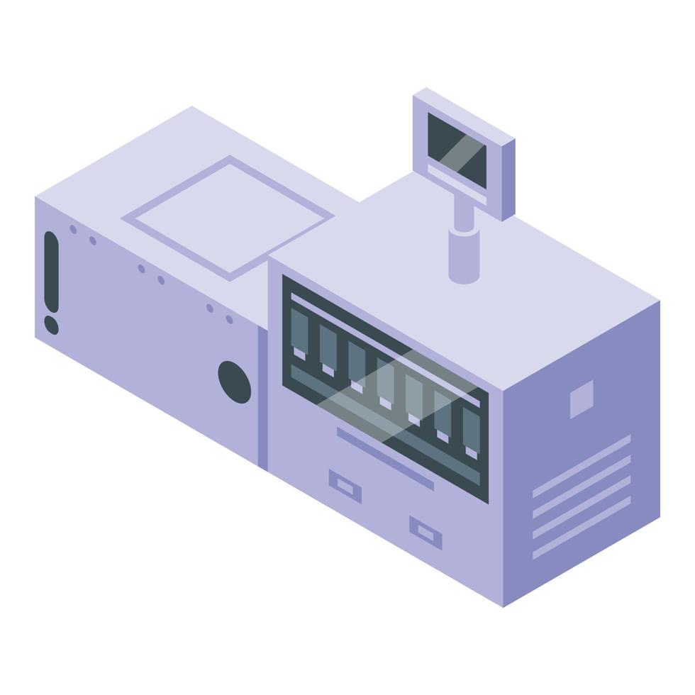 ícone de impressão digital de equipamento de serviço, estilo isométrico vetor