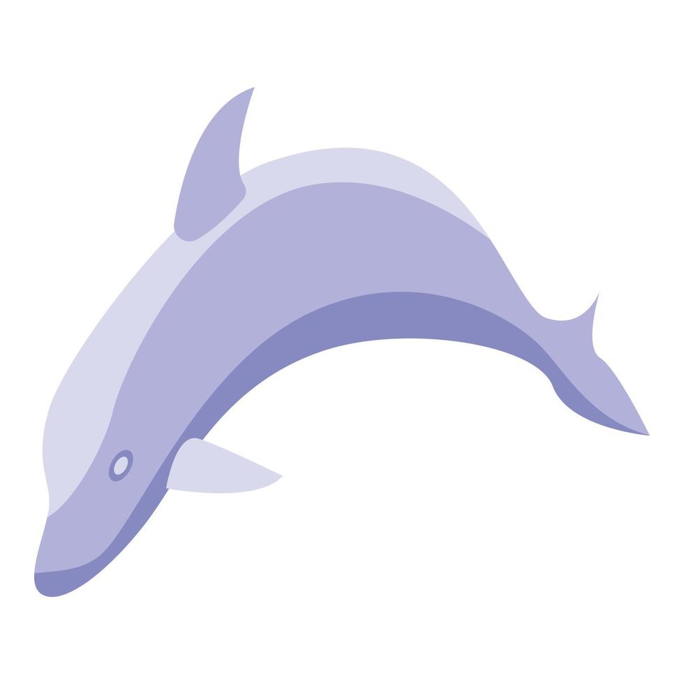 ícone de golfinho, estilo isométrico vetor