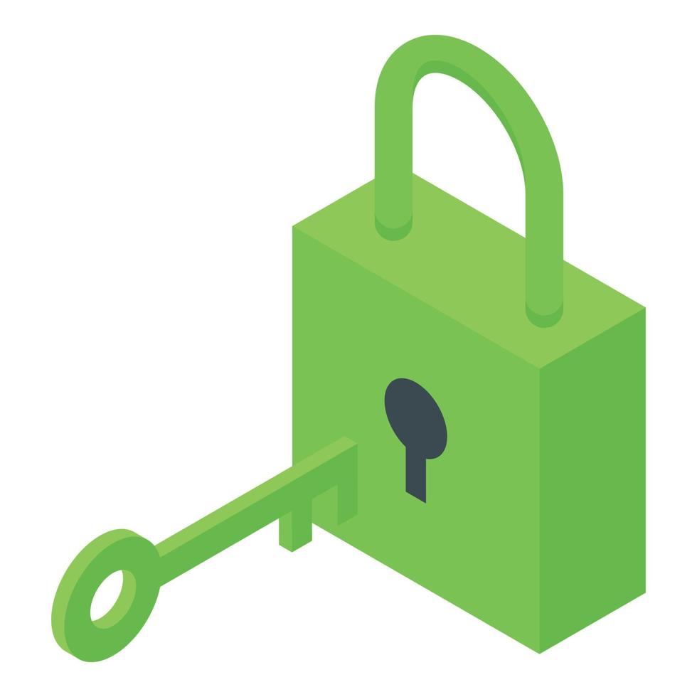 ícone de certificado SSL de cadeado, estilo isométrico vetor