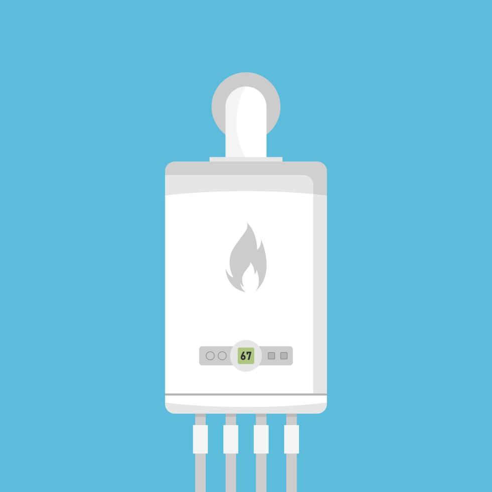 ícone de caldeira a gás em estilo simples. ilustração em vetor aquecedor em fundo isolado. conceito de negócio de sinal de ebulição.