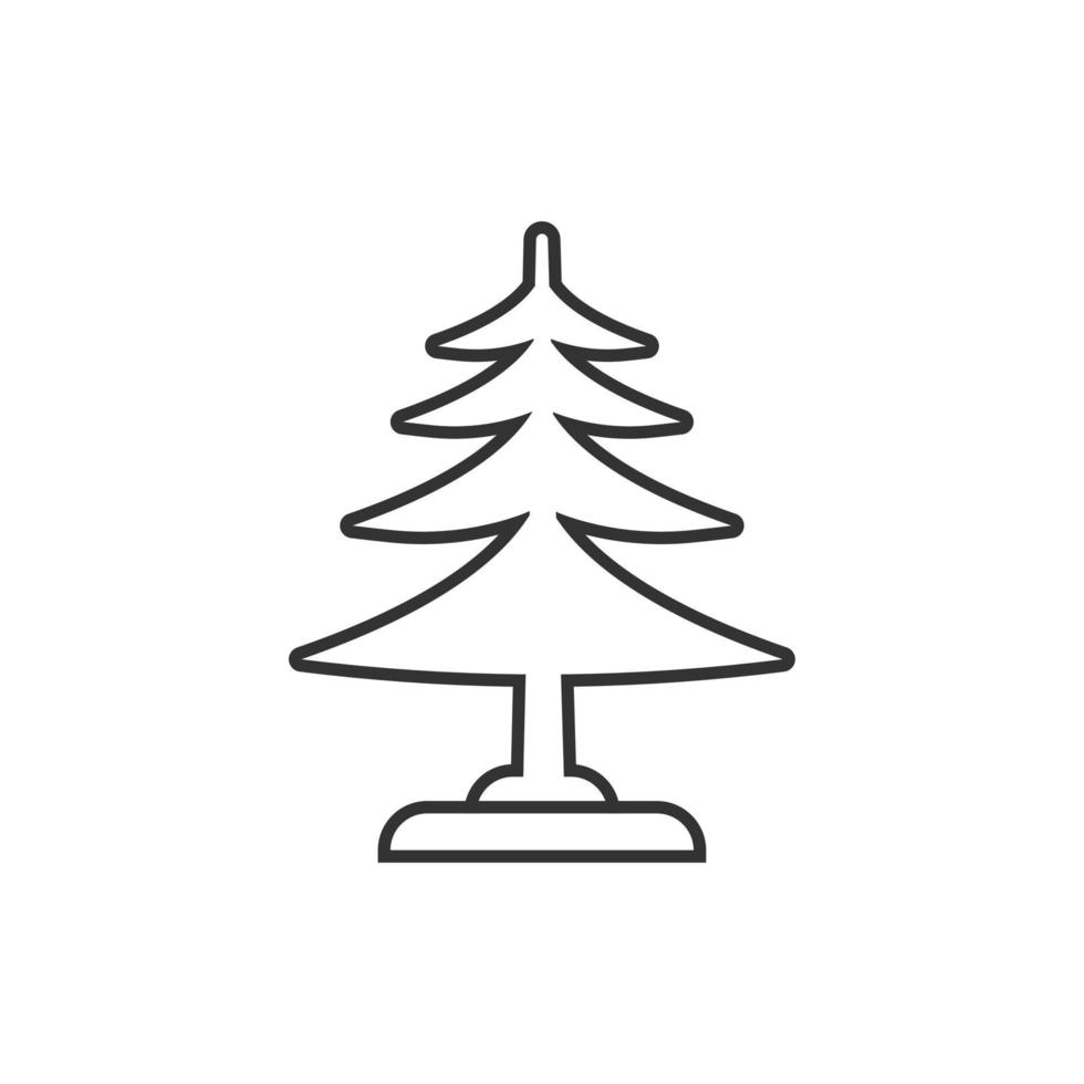 ícone de árvore conífera em estilo simples. ilustração em vetor flora abeto em fundo branco isolado. conceito de negócio de sinal de ecologia.