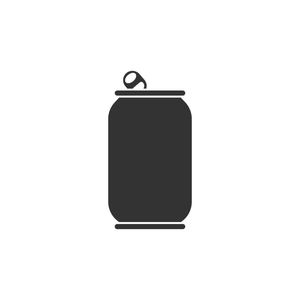 ícone de lata de refrigerante em estilo simples. beber garrafa ilustração vetorial no fundo isolado. conceito de negócio de sinal de bebida. vetor