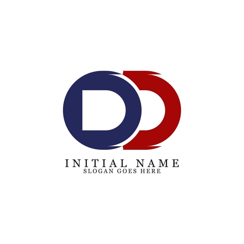 vetor moderno do logotipo do nome da letra dd, nome inicial da ilustração vetorial do logotipo dd