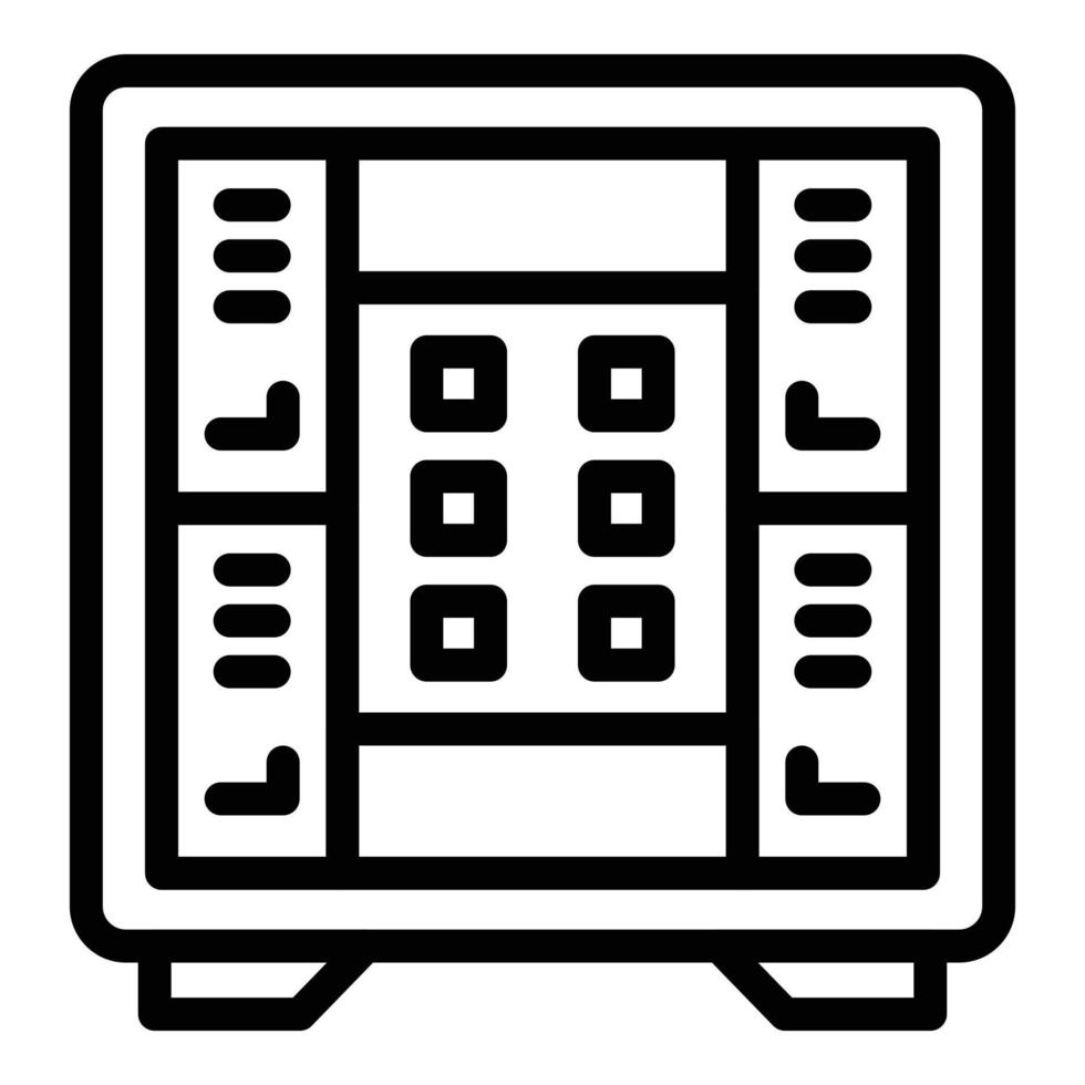 ícone de verificação de sala de depósito, estilo de estrutura de tópicos vetor