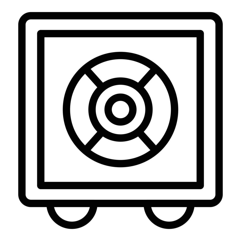 ícone de cofre de armazenamento de sala de depósito, estilo de estrutura de tópicos vetor