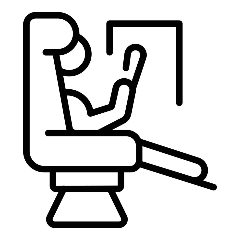 vetor de contorno de ícone de assento de avião empresário. cadeira de viagem