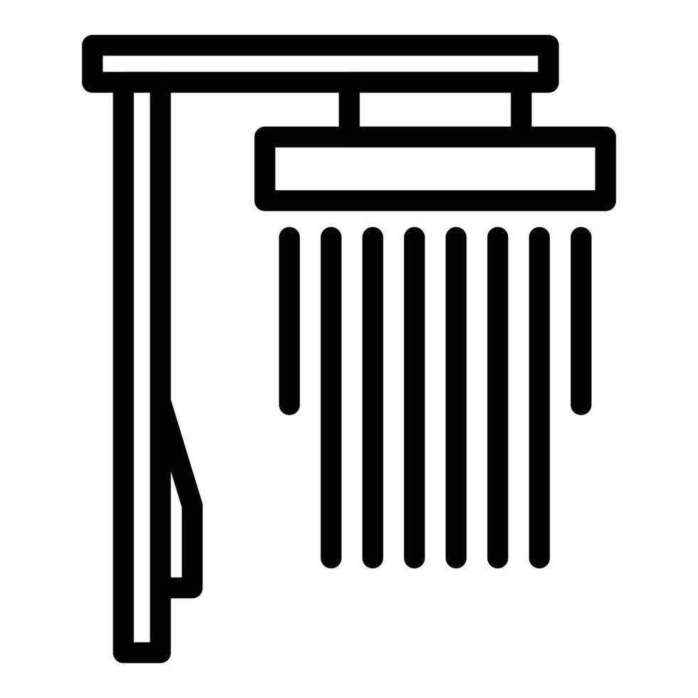 ícone de spa de cabeça de chuveiro, estilo de estrutura de tópicos vetor