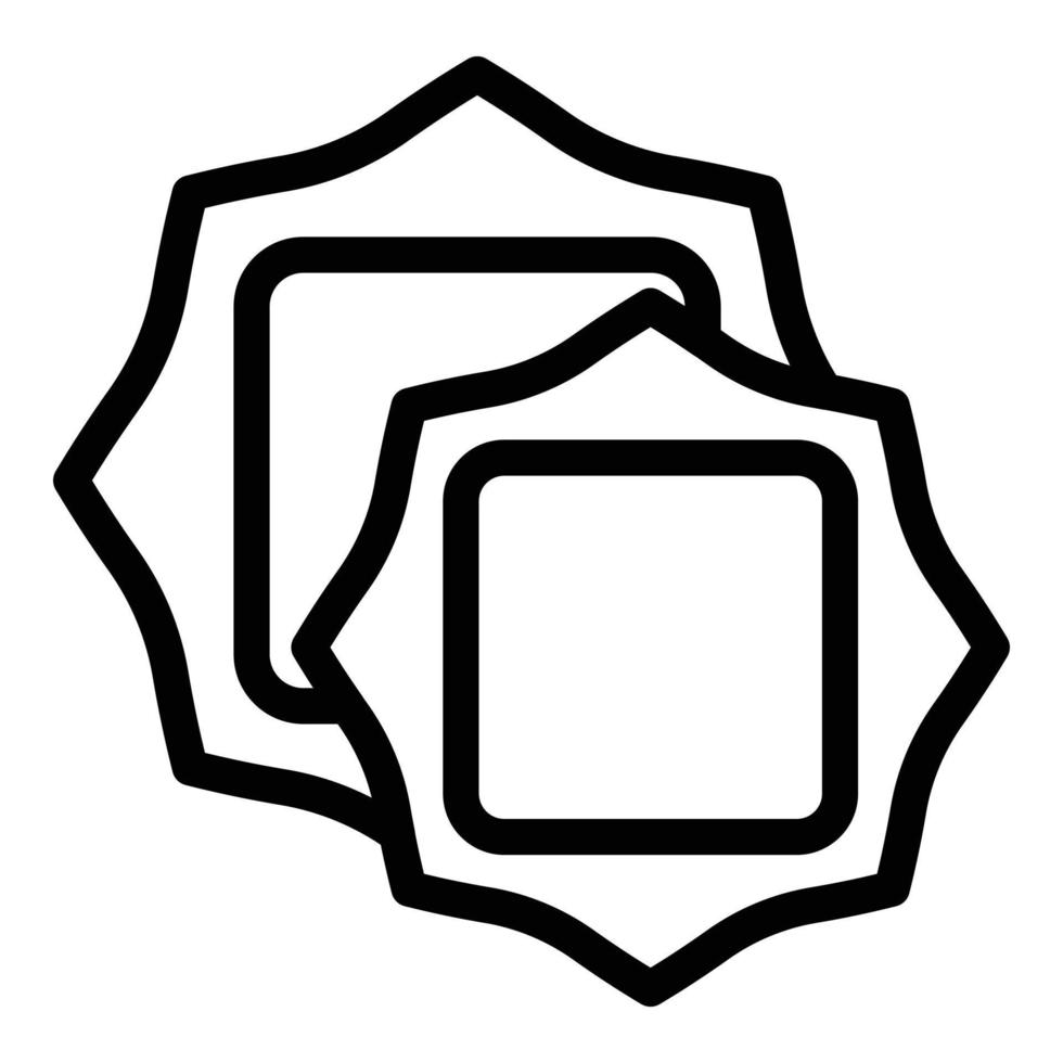 ícone de ravióli, estilo de estrutura de tópicos vetor