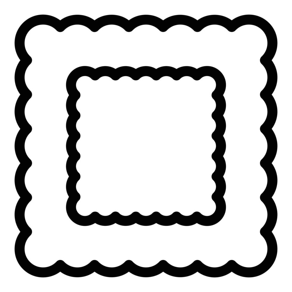 ícone caseiro de ravióli, estilo de estrutura de tópicos vetor