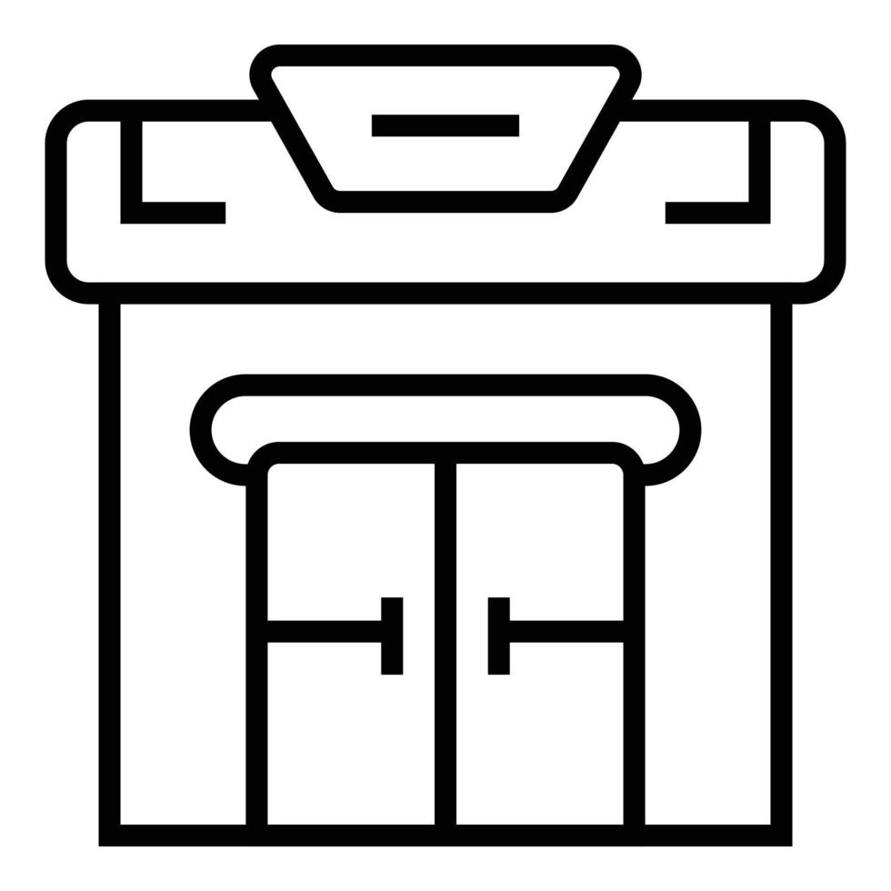 ícone de saída do metrô, estilo de estrutura de tópicos vetor