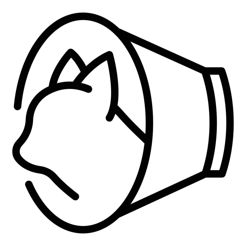 ícone de cuidado de cães de clínica veterinária, estilo de estrutura de tópicos vetor